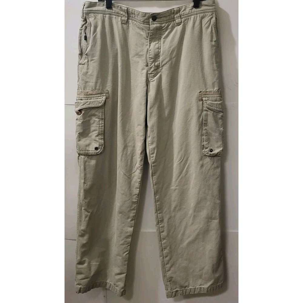 EDDIE BAUER'S Outdoors, Camping, Hiking,Cargo Flannel Lined Pant , Tan , Size 40